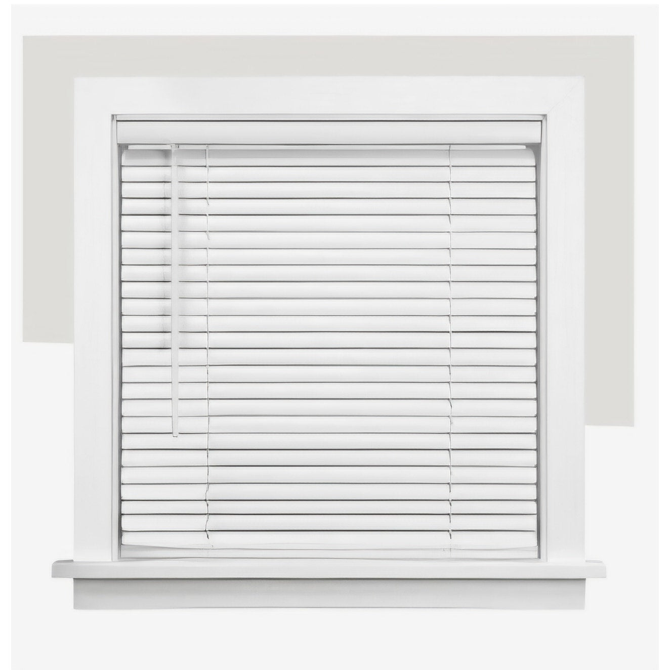 Cordless Mini Blinds, 60" W x 48" H 1 Inch Vinyl Window Blinds, Room Darkening & Privacy