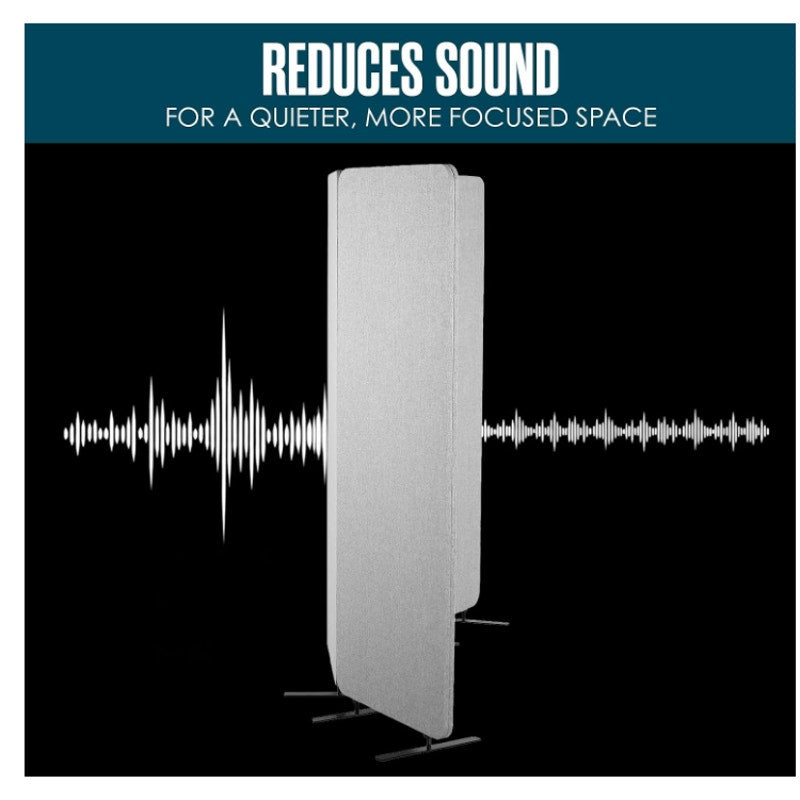 Partition Wall, Soundproof Room Dividers, Office Panel, Grey, 3 PC, 72x67"