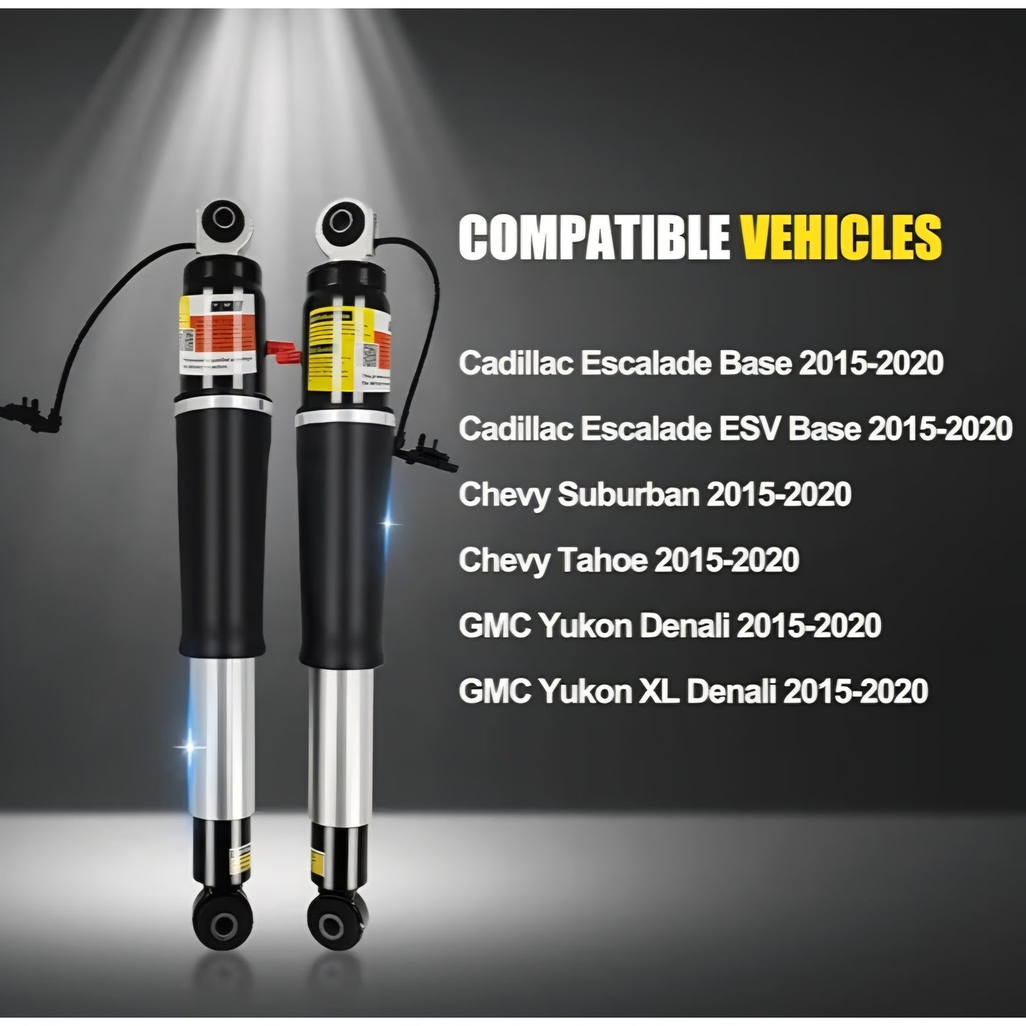 Front & Rear Shocks Struts w/Magnetic Fit for Cadillac Escalade Chevy Tahoe Suburban Silverado