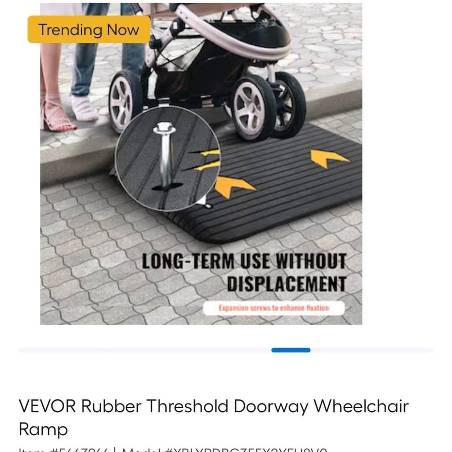 VEVOR Rubber Threshold Doorway Wheelchair Ramp