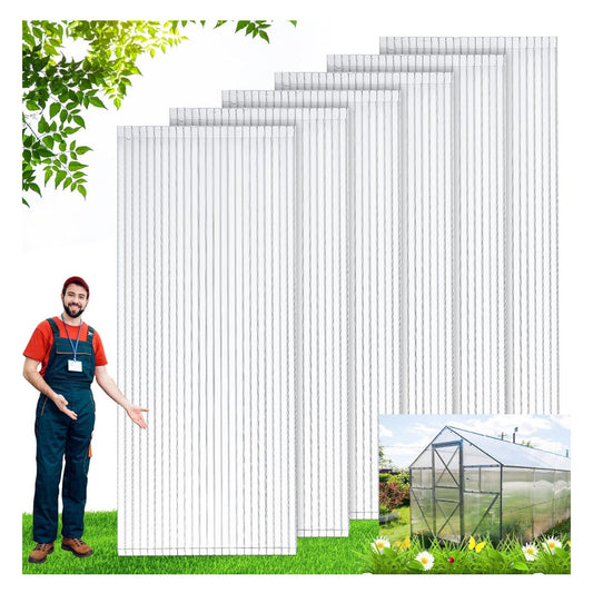 Tatuo 12 Pack 8' X 2' X 0.16'' Polycarbonate Greenhouse Panels Polycarbonate Sheets
