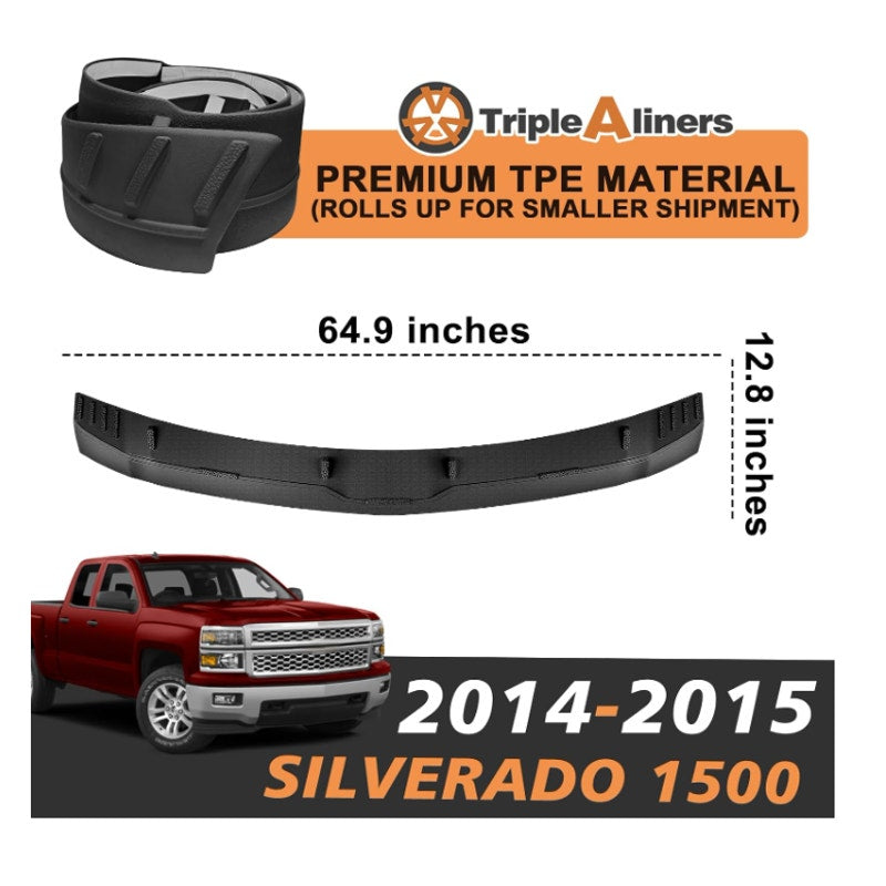 TripleAliners Hood Bug Deflector Protector for 2014-15 Chevy Silverado 1500 Hood Protector