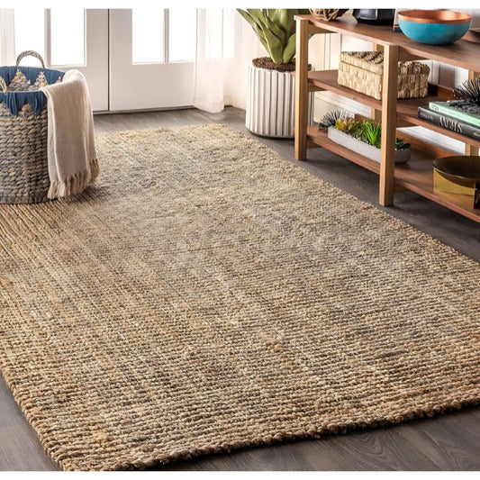 Area rug JONATHAN Y Pata Hand Woven Chunky Jute Natural Indoor Area Rug, 10x14,
