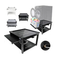 Washer and Dryer Pedestals with Pullout-Shelf - 27" W, 18" H, Black Steel Universal