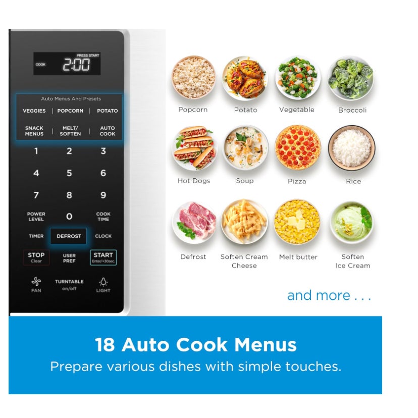 Midea Over the Range Microwave Oven, 1.7 Cu.Ft, 1000W, Stainless Steel Smart Touch Panel