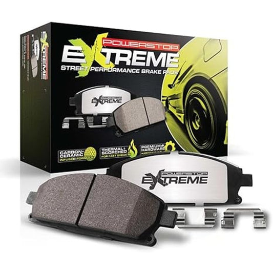 PowerStop Front Brake Pads For Genesis G70 2019-22, Kia Stinger 2018-23 - Z26 Carbon-Fiber Ceramic