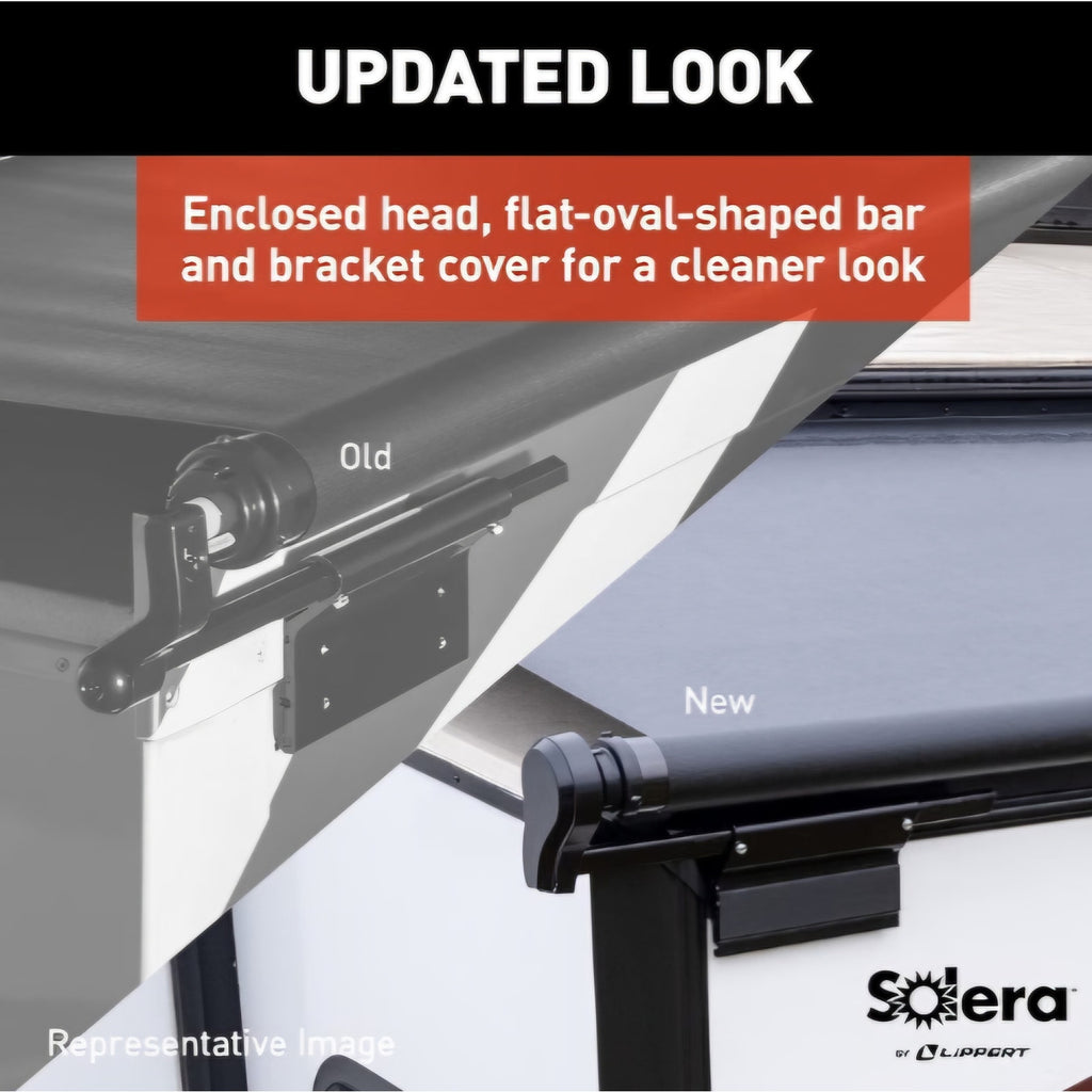Solera Black Slide Topper Awning - 13' (12'7" Fabric)