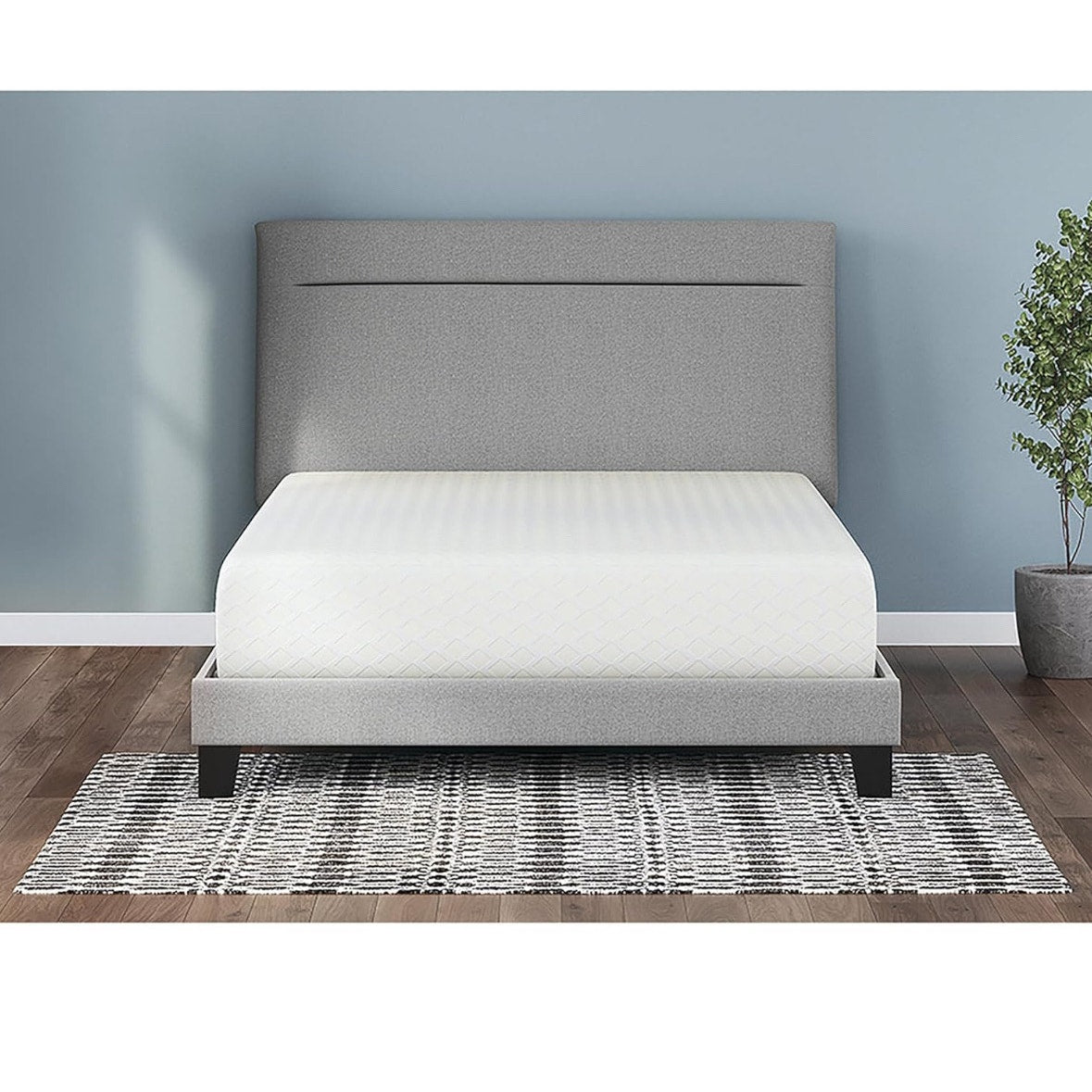 Ashley Full Size Chime 12 Inch Medium Firm Memory Foam Mattress with Green Tea