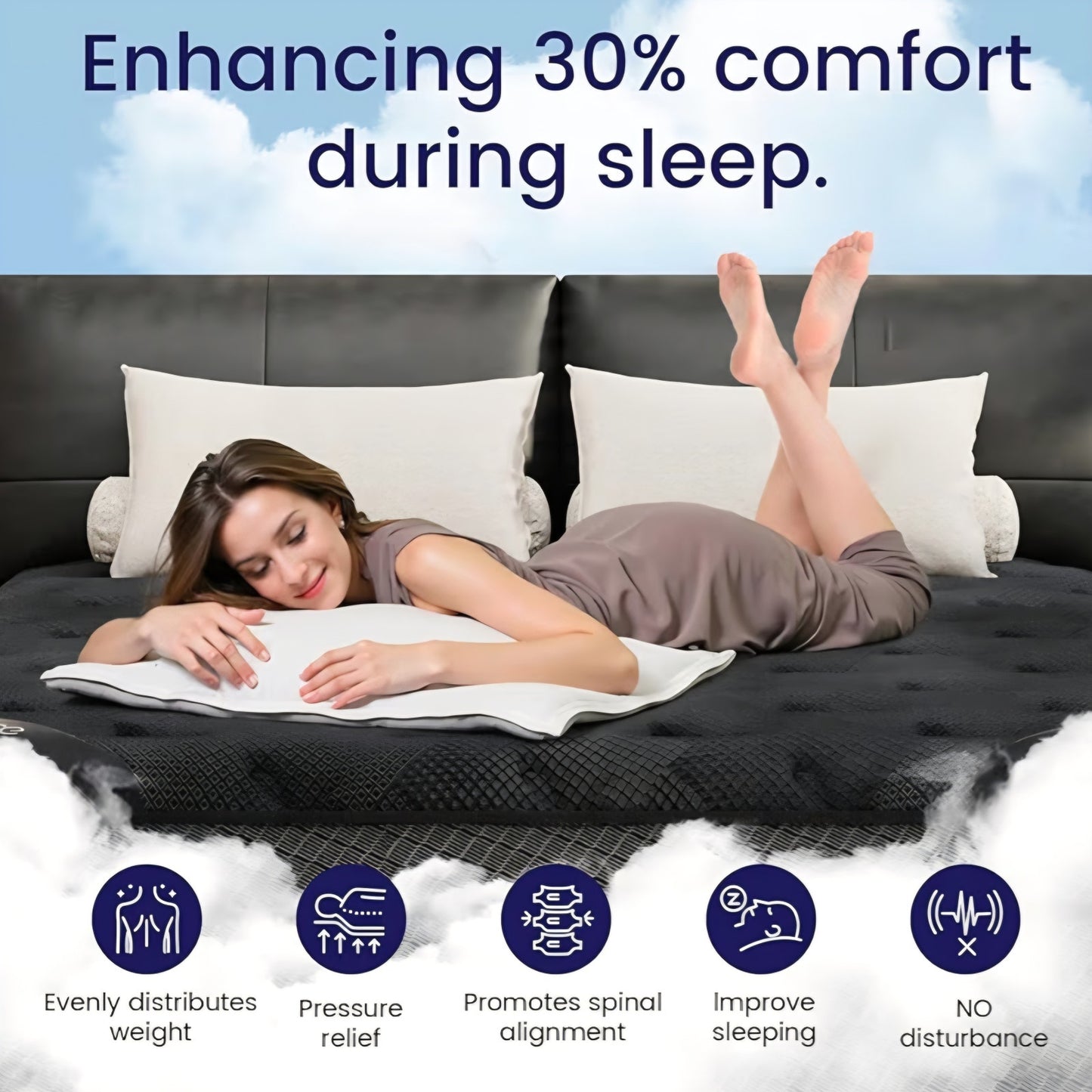 King Size Mattress (High-End Upgraded) Hotel-Level Luxury 16 Inch Hybrid King Mattress In A Box