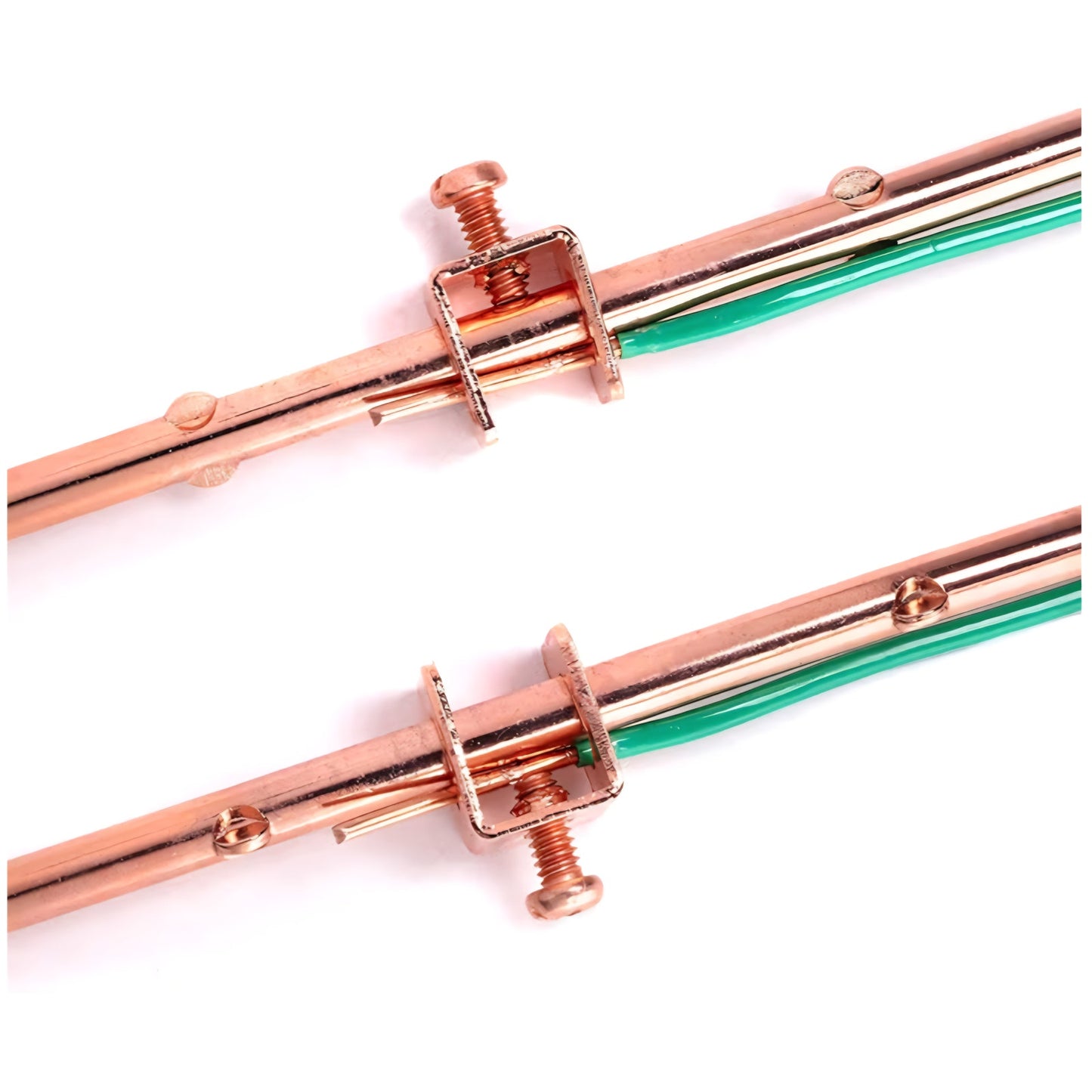 THE CIMPLE CO 4ft Copper Grounding Rod - 3/8" Diameter - Includes Ground Rod Clamp