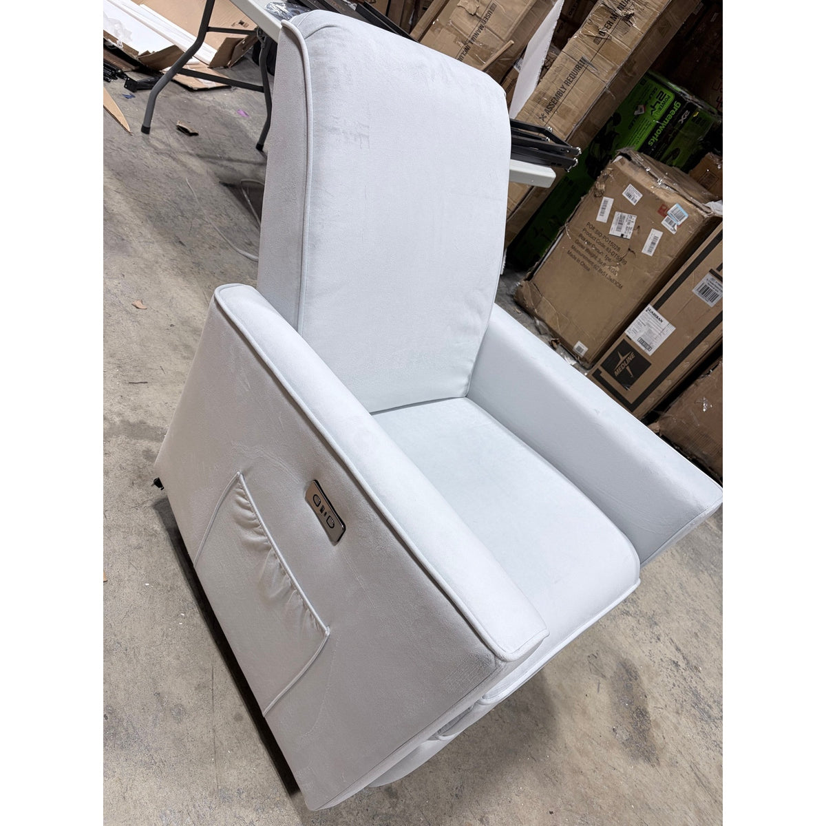power Glider Recliner Harlow Upholstered with USB Charging Rocking & 275° Swivel