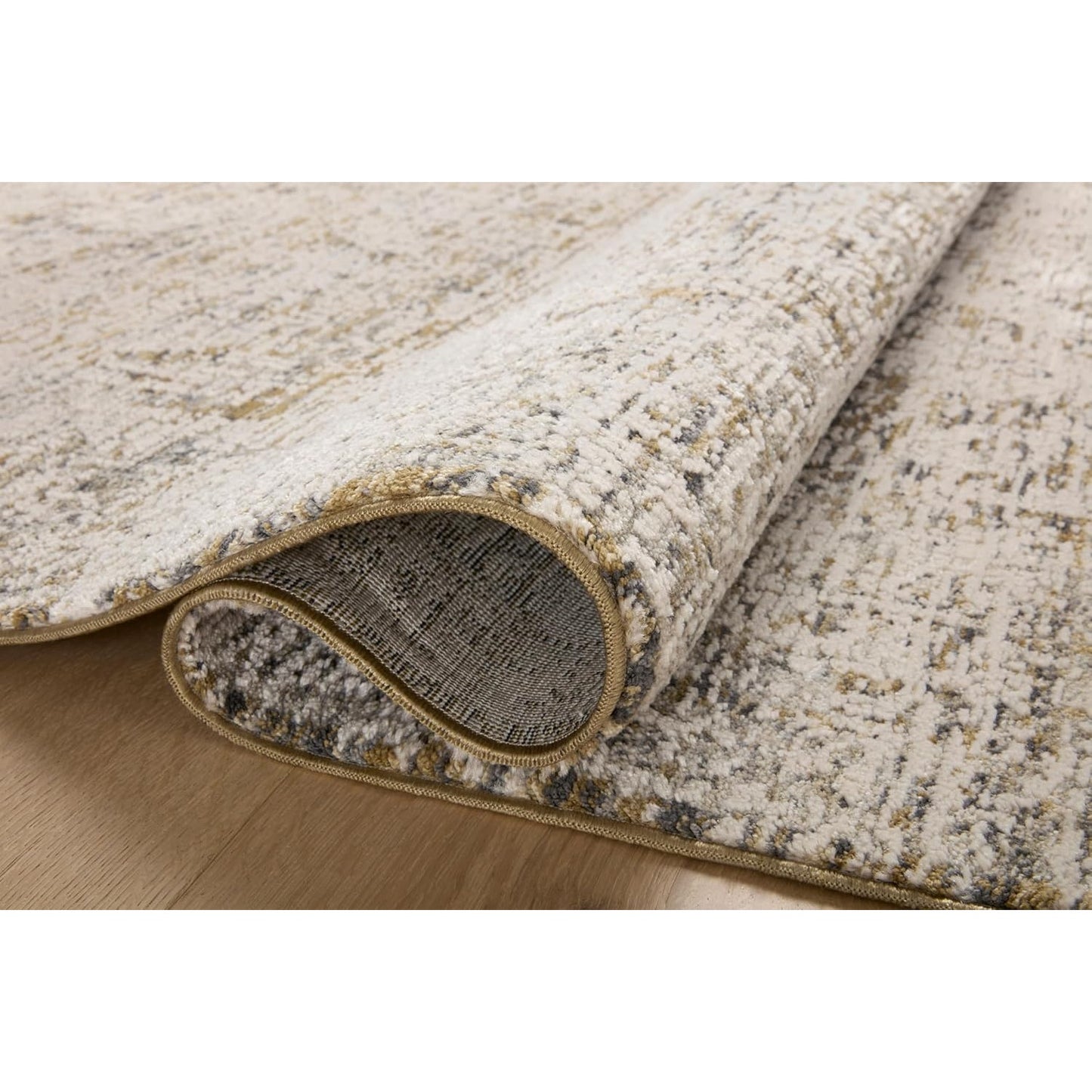 Loloi Amber Lewis Alie, Gold/Beige 9'-6'' x 13'-1'', .13'' Pile Height, Area Rug (Rectangular)