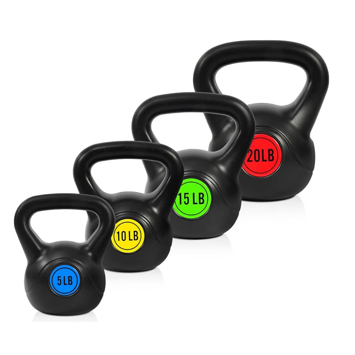HULKFIT Kettlebell Sets Wide Grip 4-Piece Kettlebells Exercise Fitness Weight Set