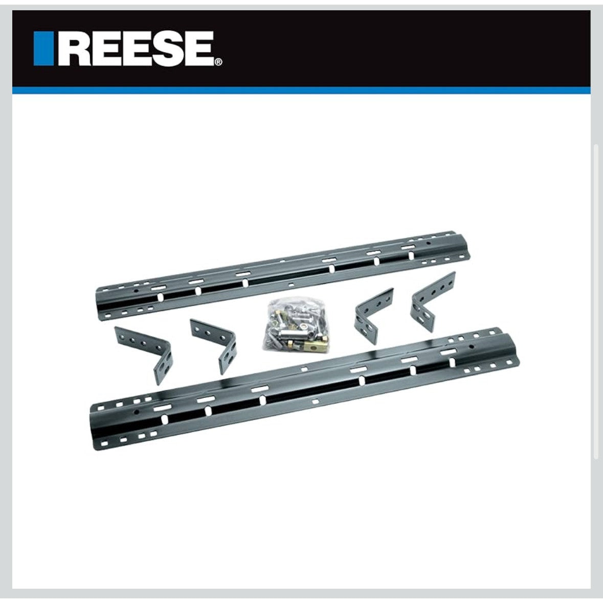 Reese 30035 Fifth Wheel Trailer Hitch Mounting System Rail & Bracket Kit