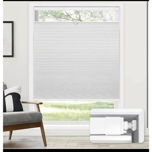 LazBlinds No Tools No Drill Cordless Cellular Shades, Top Down Bottom Up (TDBU) Honeycomb Shades for