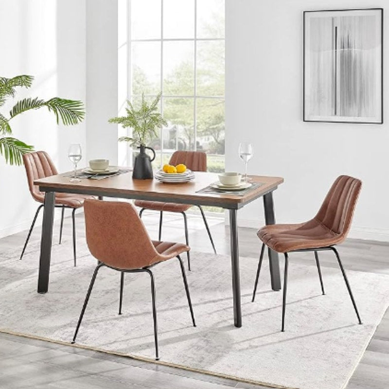 npd furniture and more Robert Faux Leather Dining Side Chair, (Set of 4)