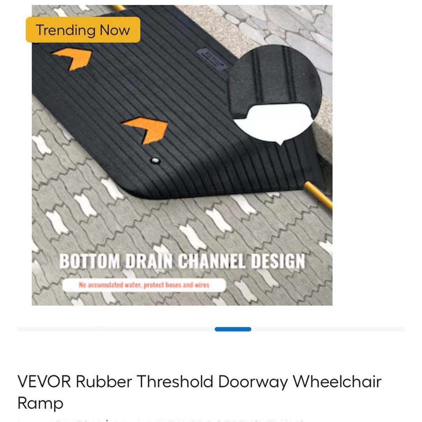 VEVOR Rubber Threshold Doorway Wheelchair Ramp