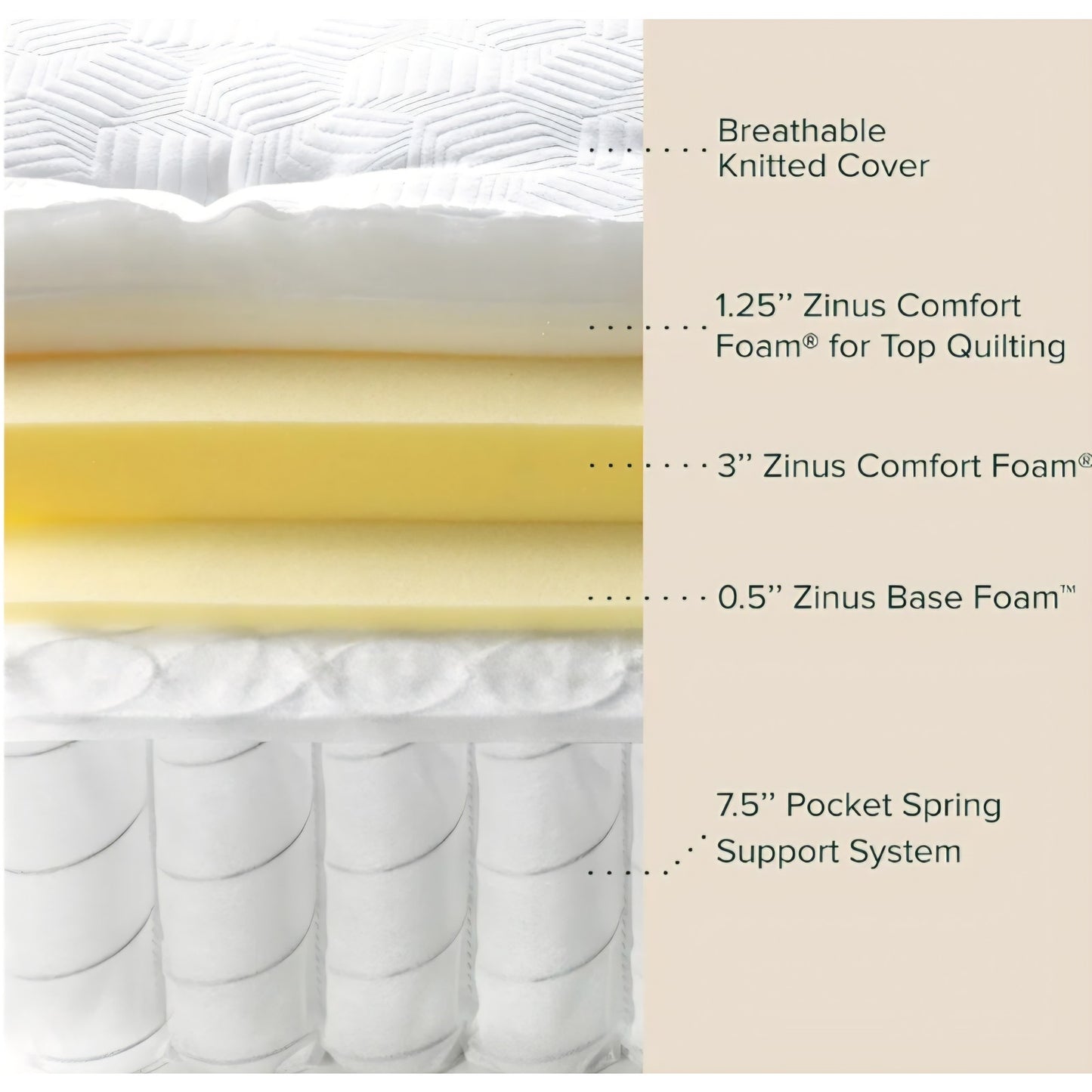ZINUS 13 Inch Euro Top Pocket Spring Hybrid Mattress, California King, Pressure Relief, Pocket Innersprings for Motion Isolation, Mattress in A Box