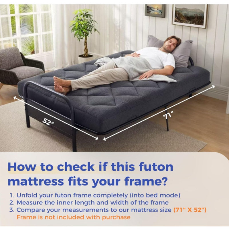 Jamdok 6" Full Size Futon Mattress Replacement(Frame Not Included),71X52X6”