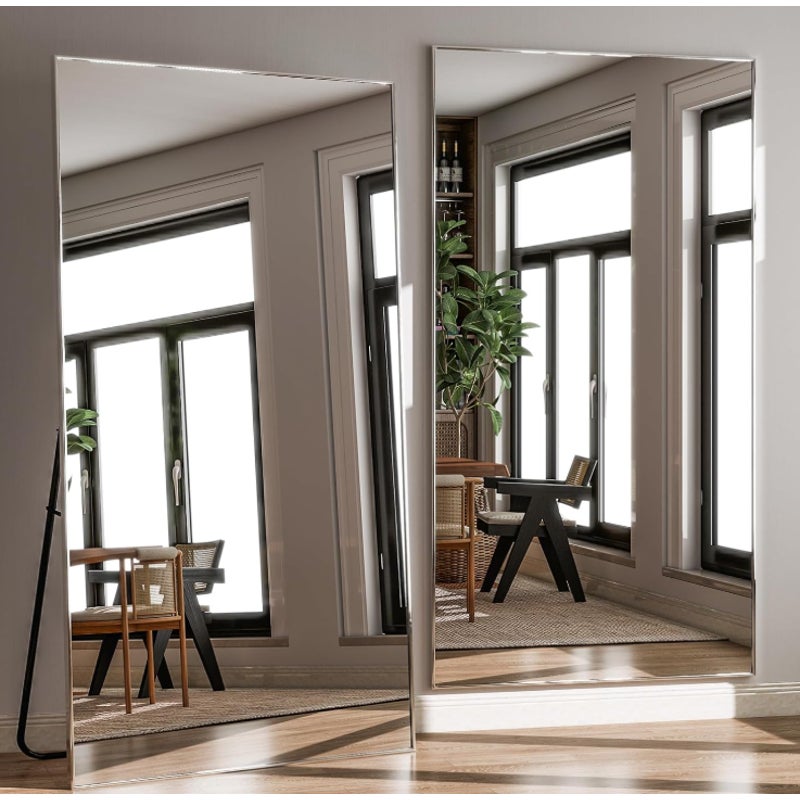 GLSLAND 76"x34" Full Length Mirror Extra Large Hanging or Leaning Rectangle Mirror