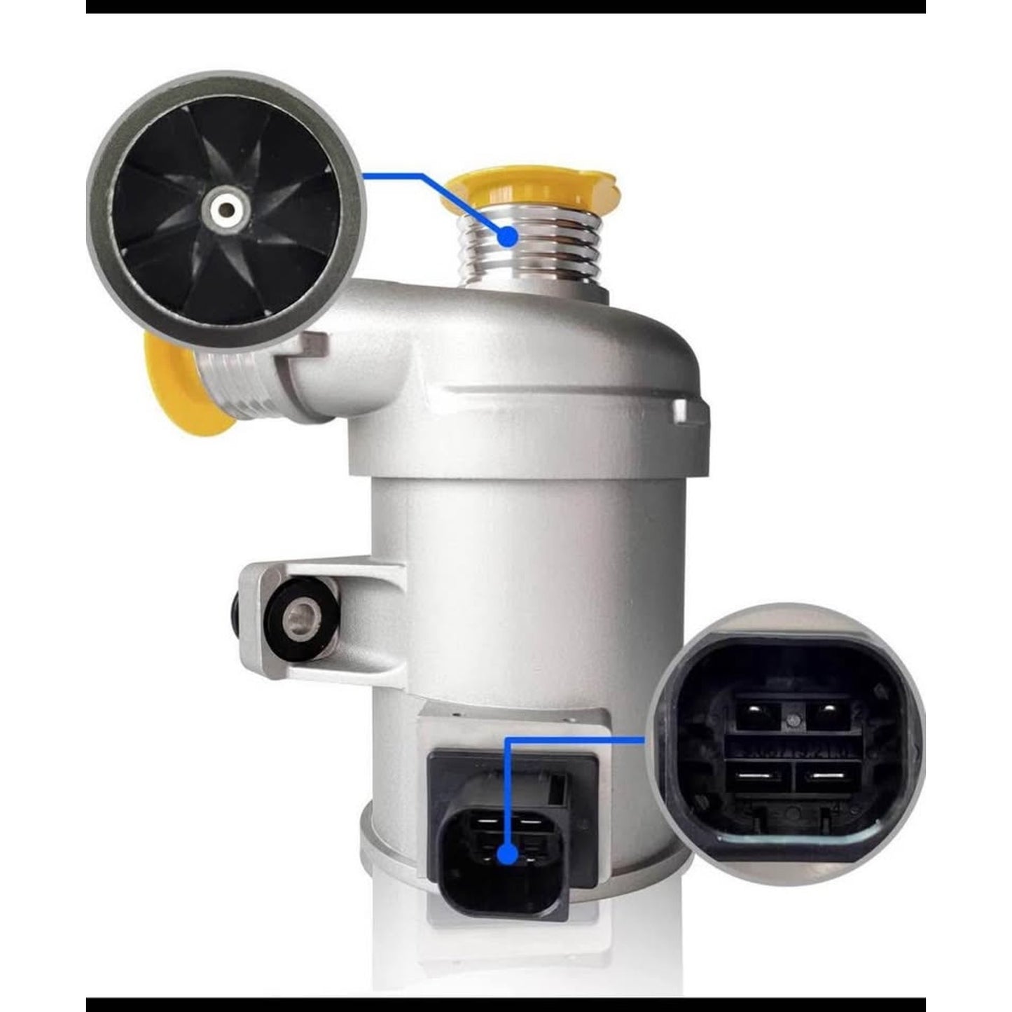 Electric Water Pump [hidden information] Head Alloy Steel Car Coolant Pump Compatible with BM-W E60