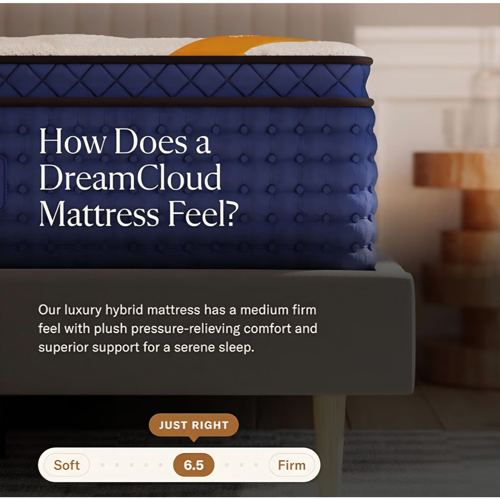 DreamCloud Premier Rest 16" Cal King Mattress - Luxury Hybrid Memory Foam