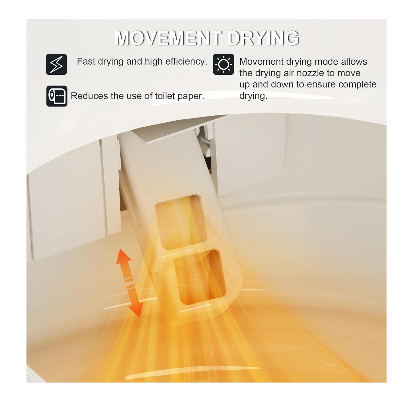 Smart Bidet Toilet, Auto Open/Close Lid, Auto Flush, Built in Tank with Boost Pump
