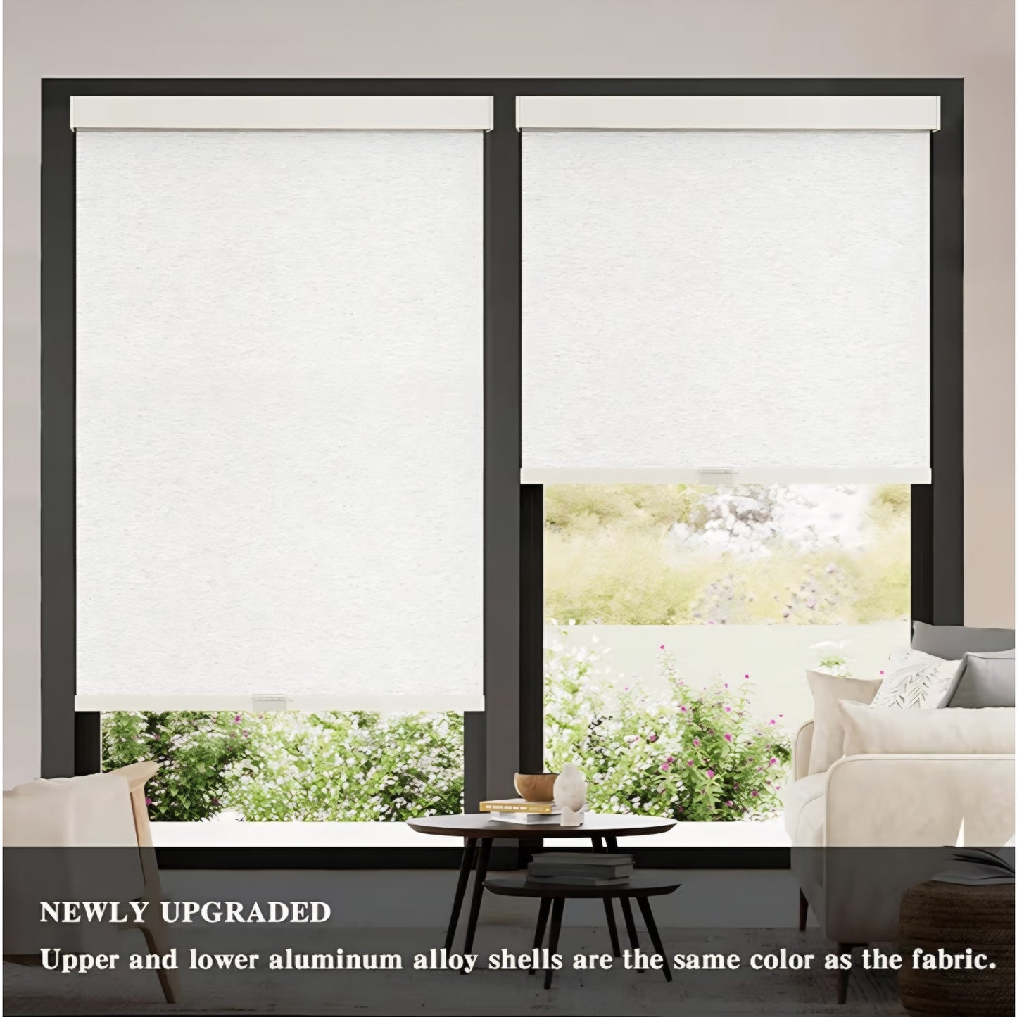 AOSKY Blackout Roller Shades Cordless Blinds for Windows 59" W x 72"
