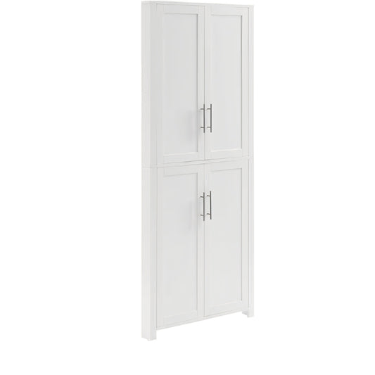Traditional Corner Pantry Storage Cabinet with Shelves, Kitchen, Dining