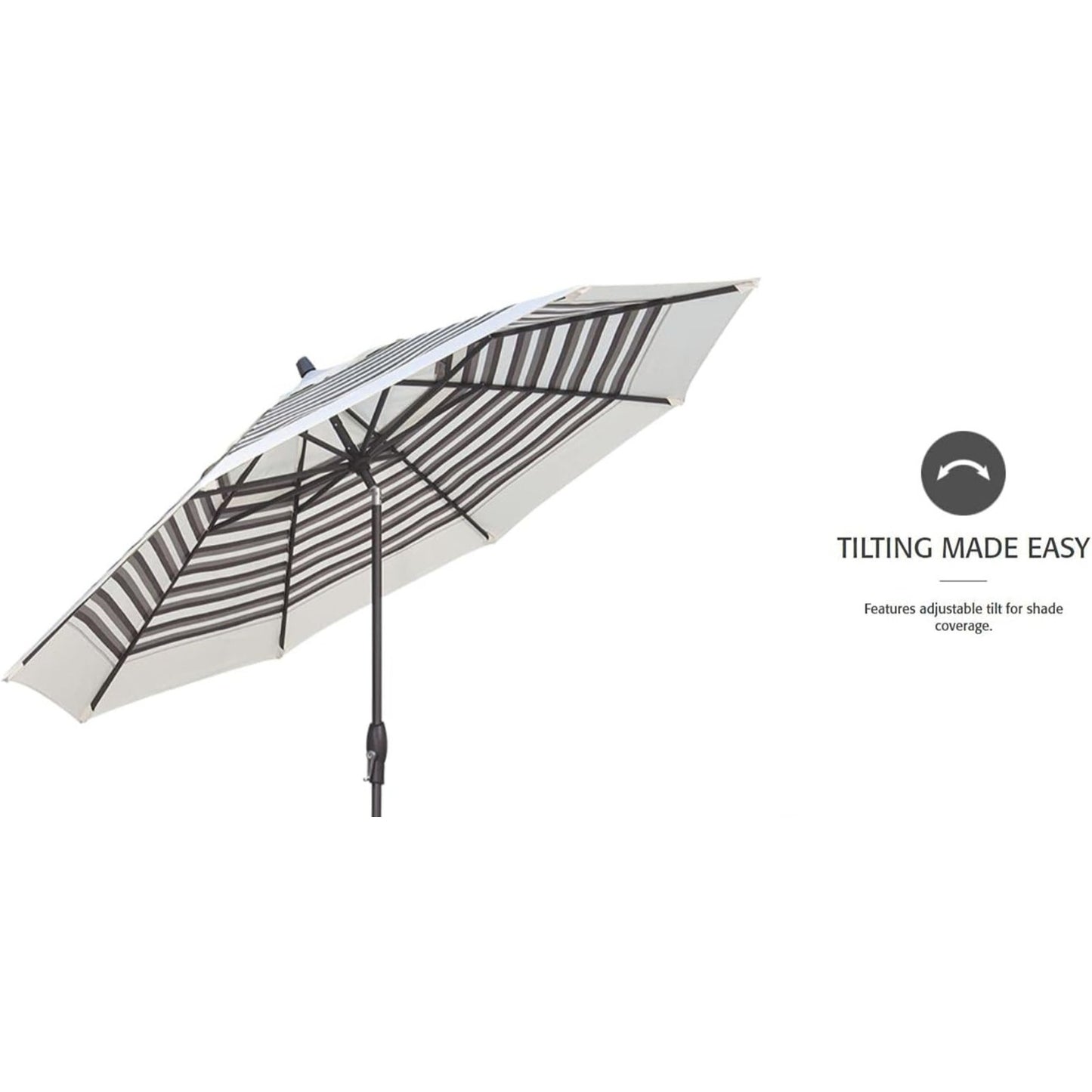 Treasure Garden 11-Foot (Model 812) Deluxe Auto-Tilt Market Umbrella with Bronze Frame and Sunbrella Fabric: Forest Green with Double Wind Vent (Includes 3 Year Extended Frame Warrantee)