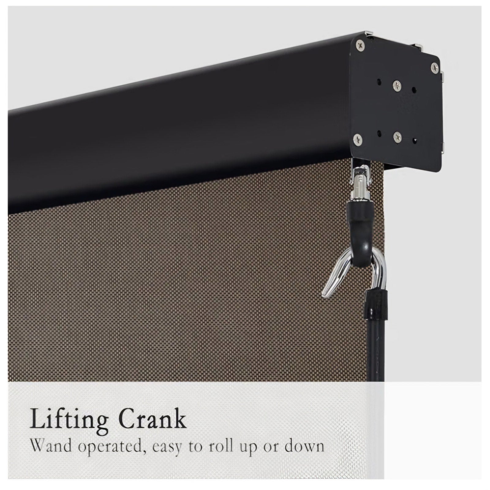 VICLLAX Premium Outdoor Roller Shade with Valance Pergola 4'x 8', Mocha