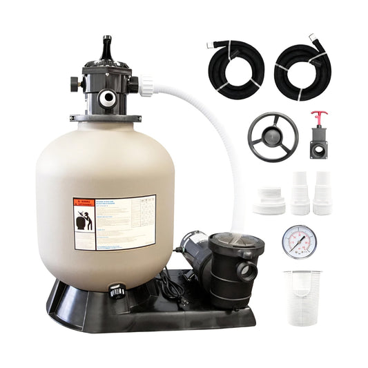 SWIMLINE HYDROTOOLS Pool Sand Filter Pump For Above Ground & Inground Pool | 24 Inch Cleaner System