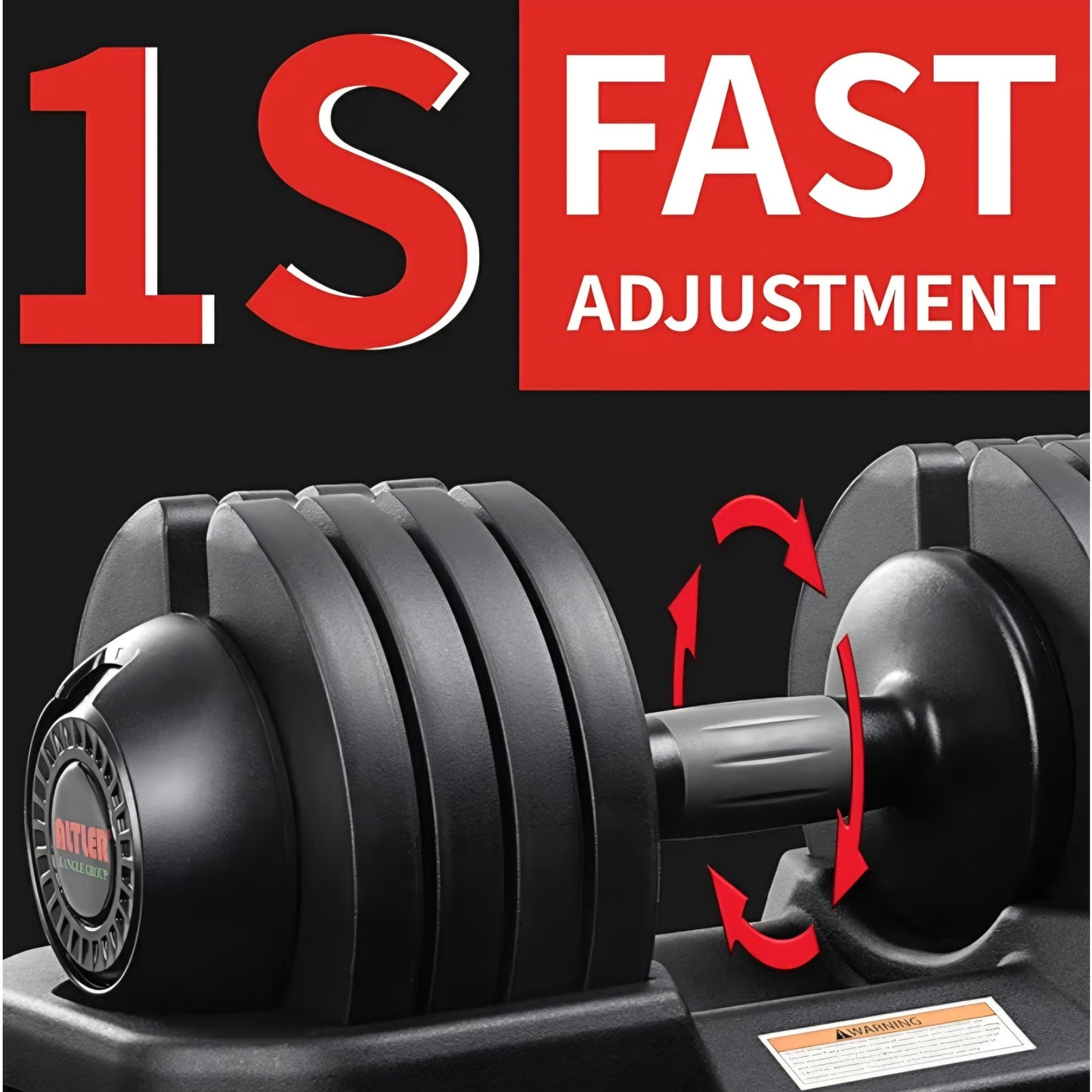 52LBS Single Adjustable Dumbbell Premium Rubber Coated