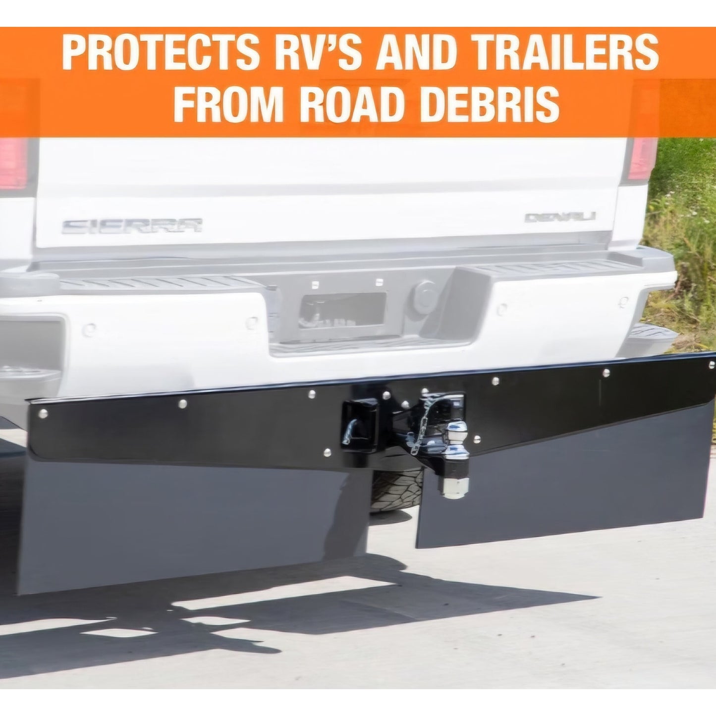 Buyers Products 8597220 No Drill Truck Mud Flaps, Receiver Fit, 20 Inch