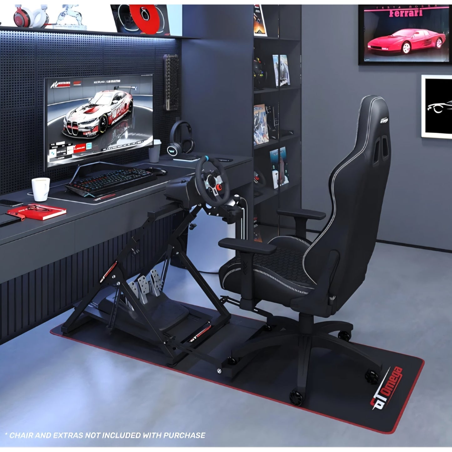 GT OMEGA Apex Racing Wheel Stand for Logitech Fanatec Clubsport Thrustmaster Gaming Steering
