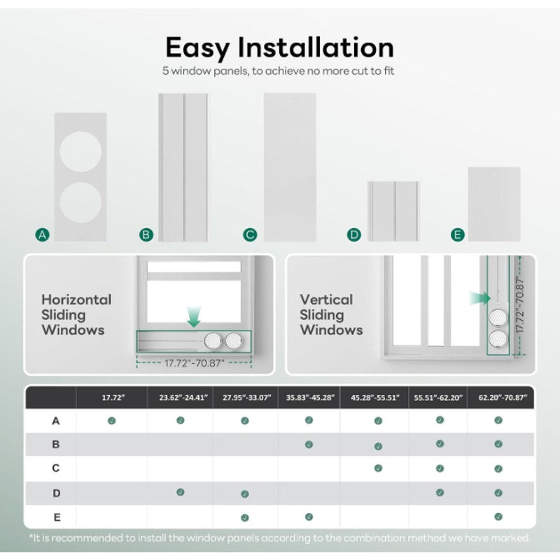 ZAFRO Smart Inverter Portable Air Conditioners, 14000 BTU (10000 BTU SACC) Dual Hose Portable AC