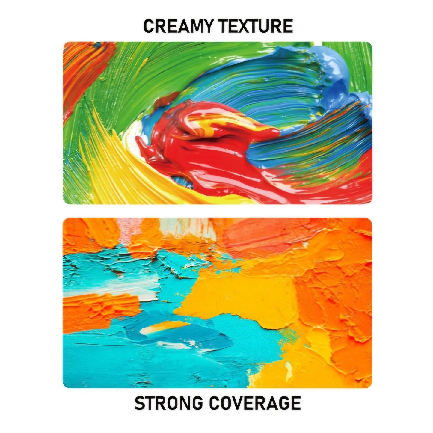 6 Colors Large Bulk Acrylic Paint Set 69oz/2040ml for Artists Rich Pigment Art Painting Supplies