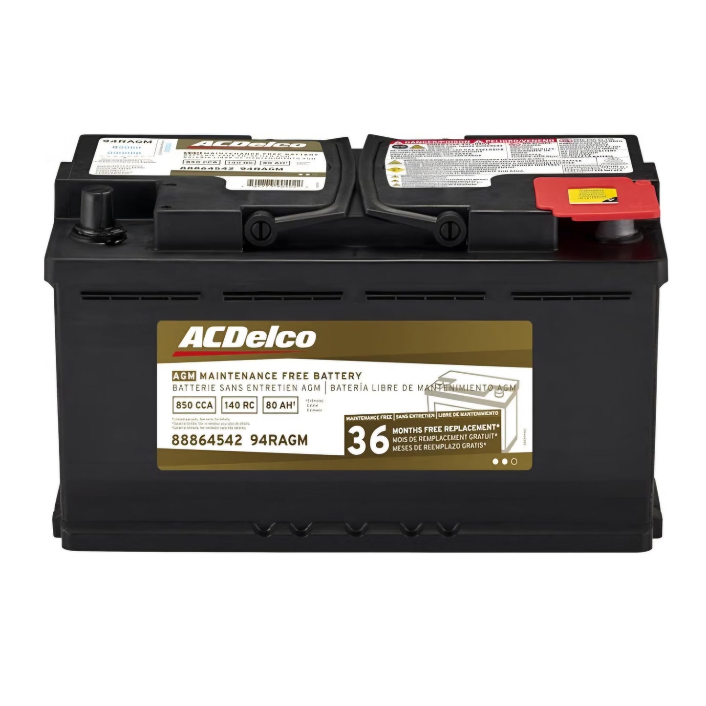 ACDelco Gold 94RAGM (88864542) 36 Month Warranty AGM BCI Group 94R Battery