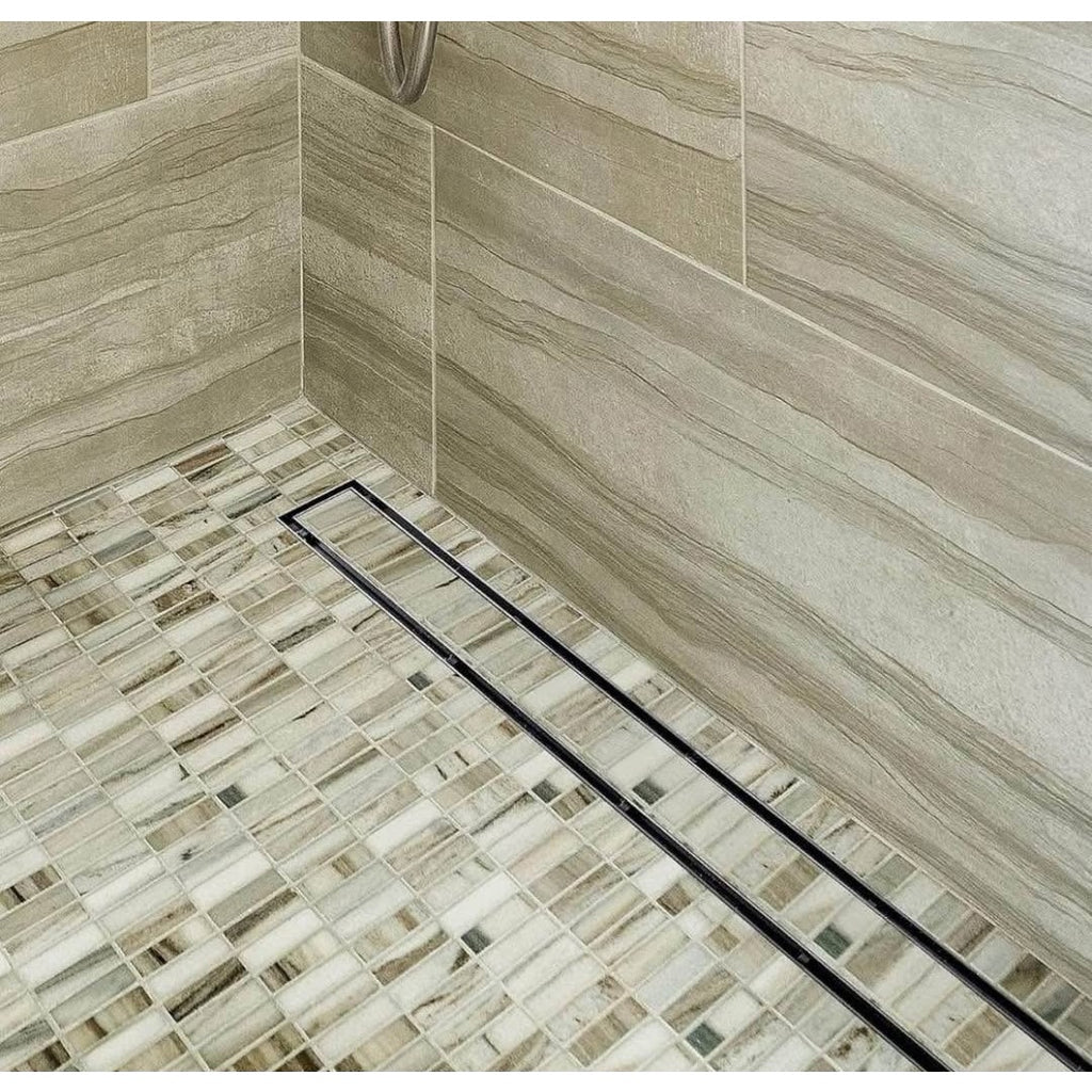 Neodrain 60-Inch Linear Shower Drain with Tile Insert Grate,Brushed 304 Stainless Steel Rectangle
