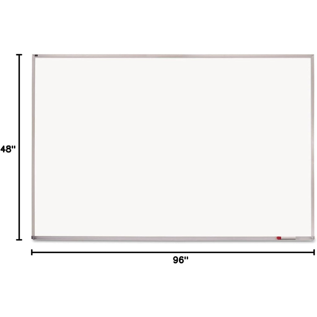 Quartet Dry Erase Magnetic White Board 96"W x 48"H, Porcelain Whiteboard, Silver Al. Frame (PPA408)