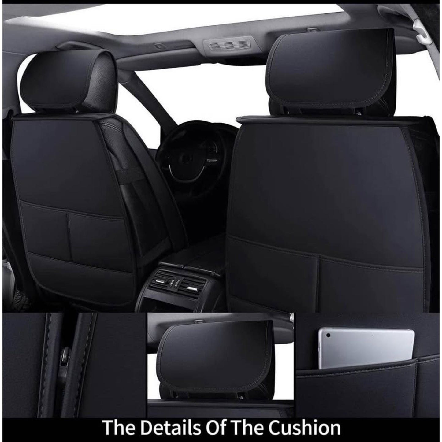 INCH EMPIRE Seat Cover 5 Seats Full Set Universal Fit for Most Sedan SUV Truck Pickup Airbag Compati
