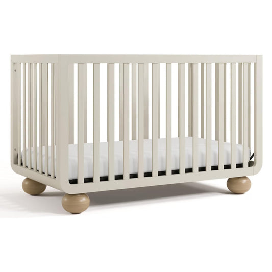 Storkcraft Amalfi 5-in-1 Convertible Crib with Guardrail, Frosted Oat