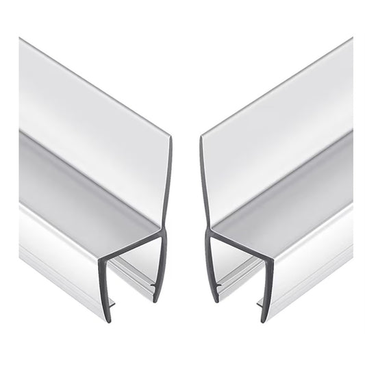 2-Pack Butecare Frameless Shower Door Side Seal Strip for 1/2" Glass Doors,