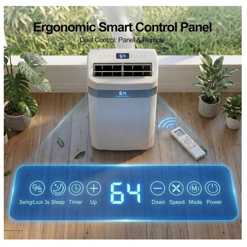 UTHFY 14,000 BTU Portable Air Conditioners, 4-In-1 Portable AC Unit With Dehumidifier/Cool/Fan