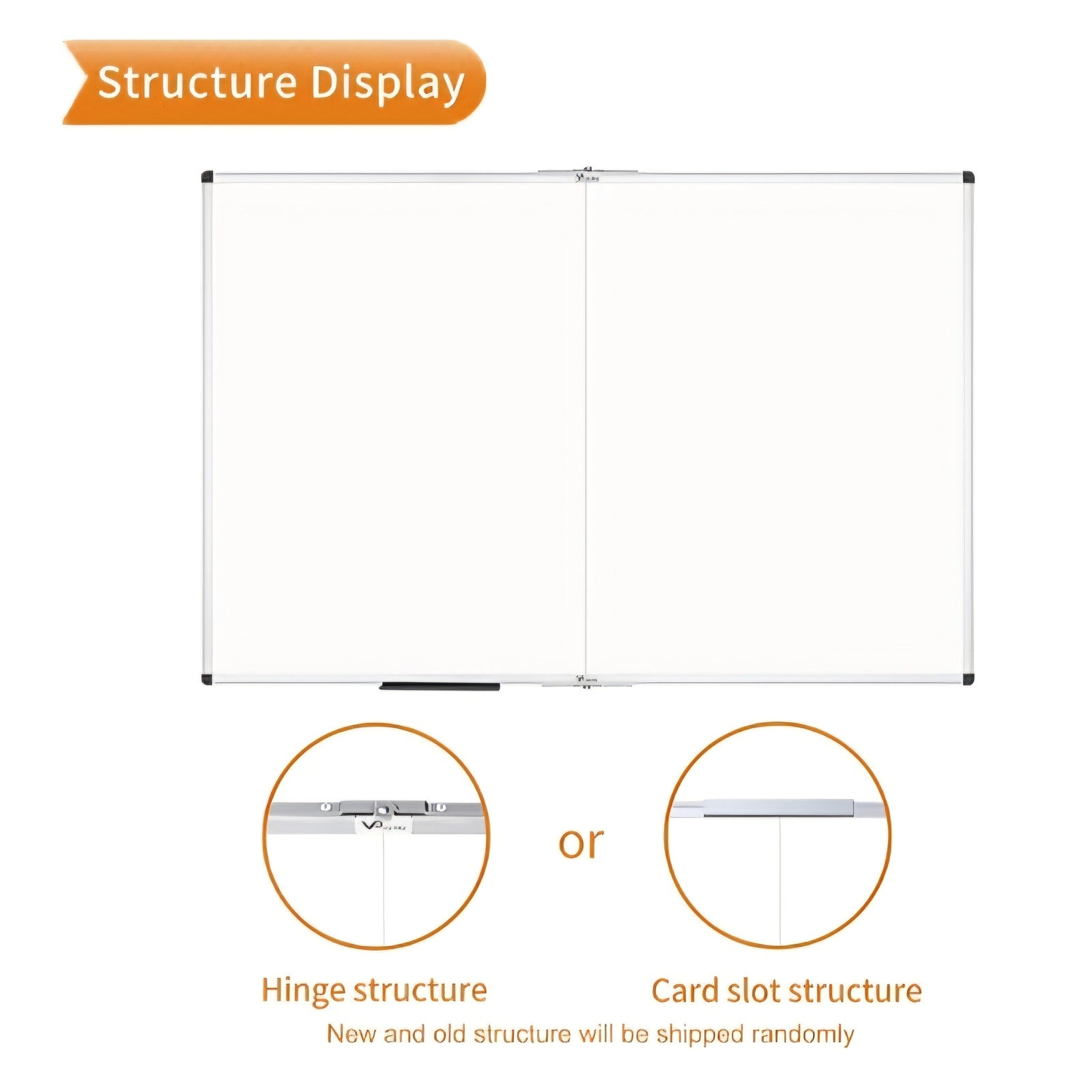 VIZ-PRO Magnetic Dry Erase Board, 60 X 48 Inches, Foldable Wall-Mounted Whiteboard