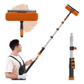 SISUPASSIE 36FT Reach 2-in-1 Window Squeegee, Professional Window Washing Kit with 7-30FT Extension