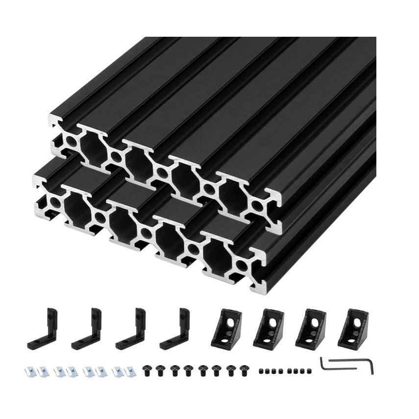 4Pack 20100 T Slot Aluminum Extrusion 800mm Black
