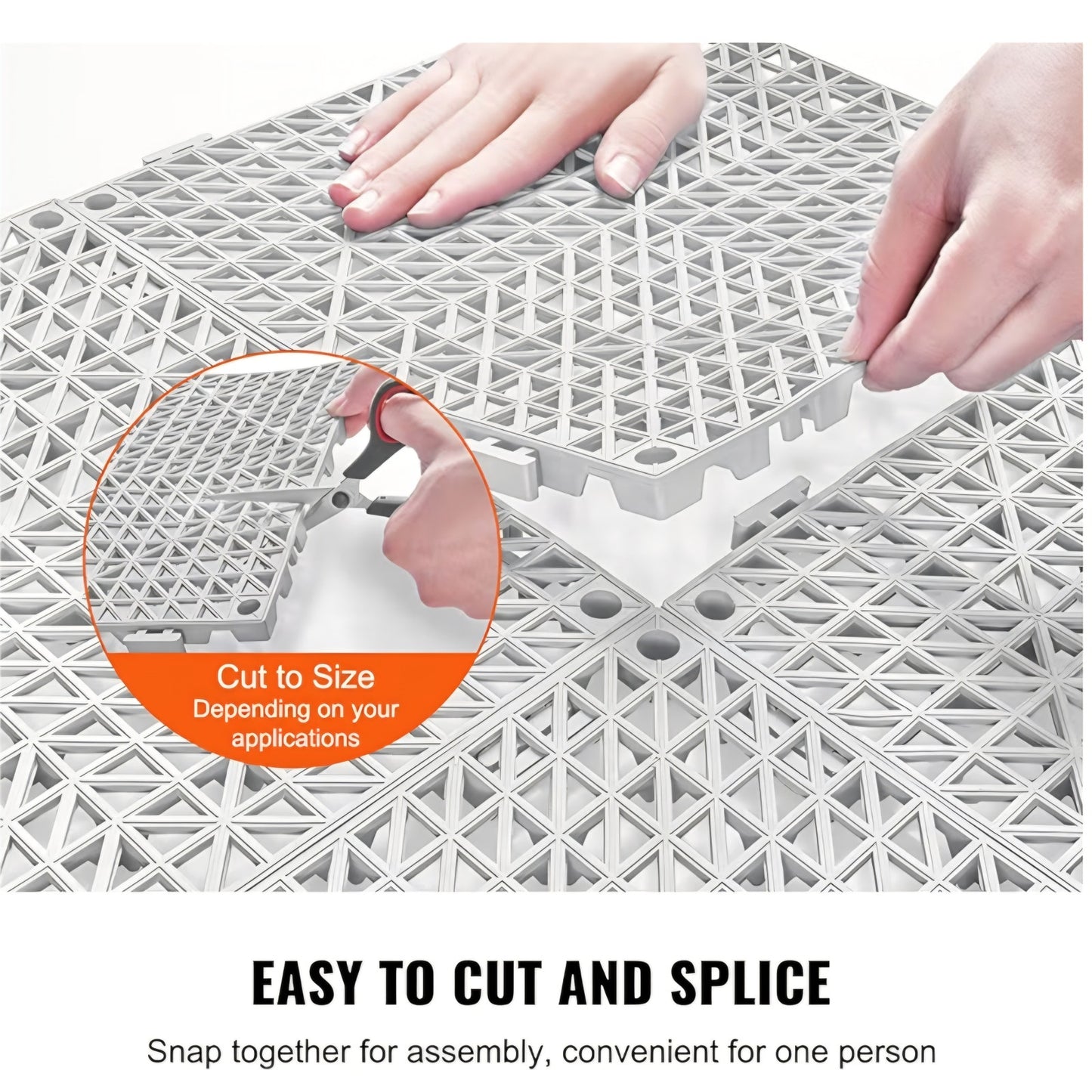 Interlocking Tile 55PCS, Drainage Tiles 12" x 12" Splicing, Soft PVC Interlocking Drainage Floor Ti