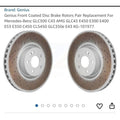 Genius Front Coated Disc Brake Rotors Pair Replacement For Mercedes-Benz GLC300 C43 AMG GLC43 E450