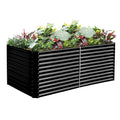 Land Guard 8x4x3ft Rectangular Galvanized Raised Garden Beds, Large-Capacity Metal Planter Box